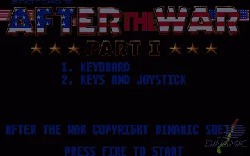 After the War screen shot title